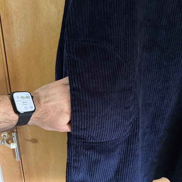 NWT M.I.H JEANS corduroy dark navy dress - Picture 8 of 9